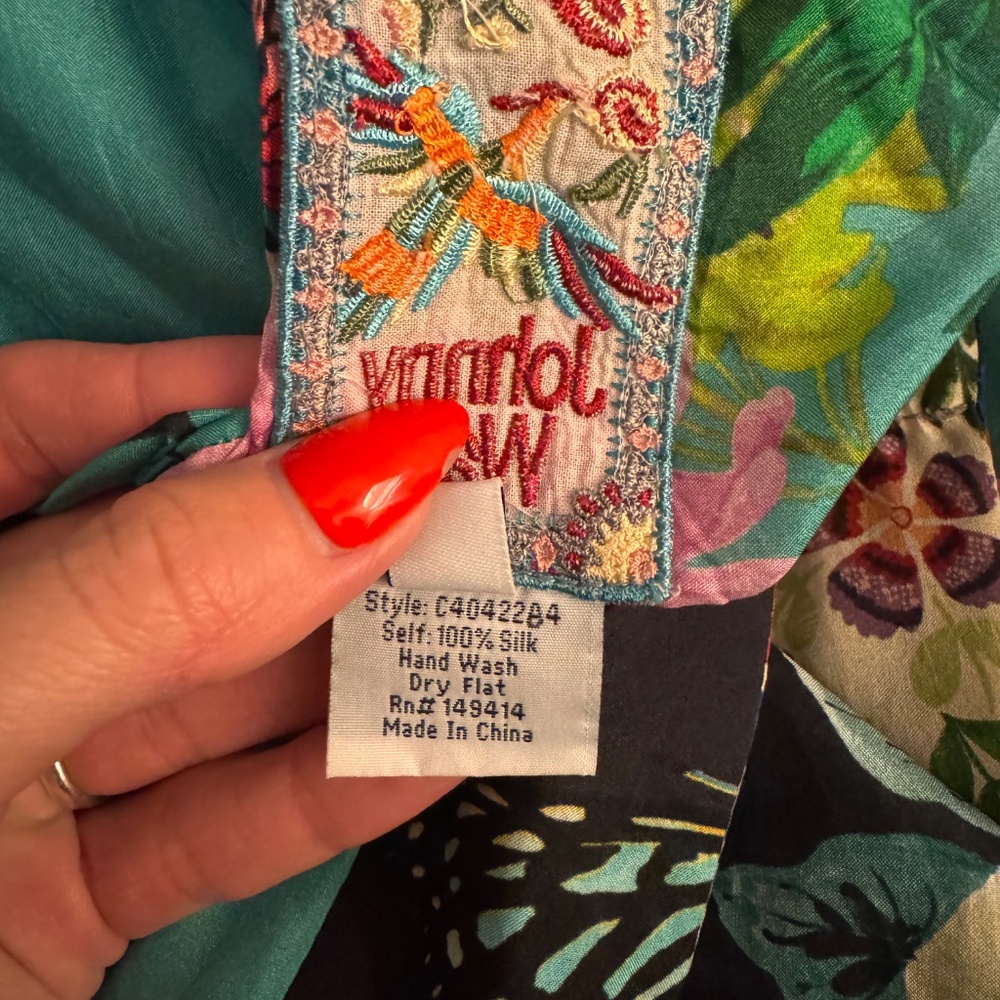 Johnny Was Silk Reversible Kimono - Picture 9 of 9